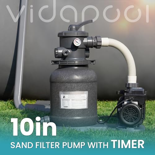 Image of 10 inch Sand Filter Pump for Above Ground Pool with Timer