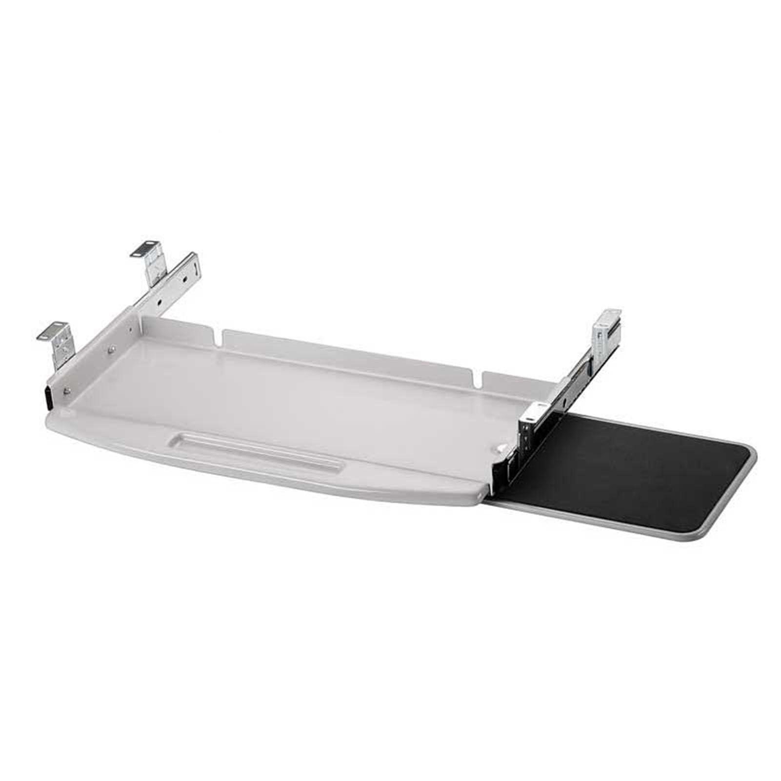 Podkładka pod biurko z tacą na mysz, ergonomiczna wysuwana szuflada do biura, szara, 55 cm, zmniejsza zmęczenie, zajmuje mało miejsca, regulowana wysokość, łatwa instalacja