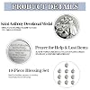 Rlcvecv 10 Pcs St Anthony Medals,Saint Anthony Metal Pendant for Necklace Bracelet Keychain Rosary,San Antonio De Padua #2