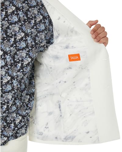 Tallia Mens Slim Fit Textured Sport Coat 48 Long White4