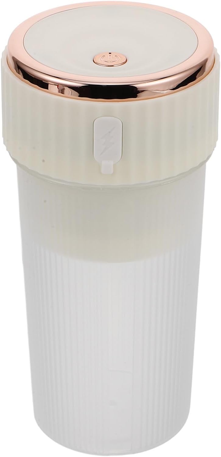 Portable Electric Juicer Cup USB Rechargeable PC Beige for Smoothies