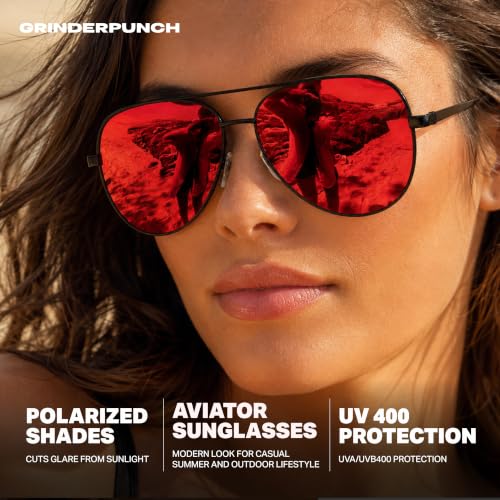 Image of grinderPUNCH XL XXL Aviator Sunglasses Men Big Head Oversized Polarized