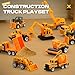 25 in 1 Construction Trucks Vehicle Toys for Toddlers Kids, Toy Construction Truck for Toddlers with Sounds and Lights, Die-cast Car Toys for 3 4 5 6 7 Year Old Toddlers Kids Boys Girls Birthday Gift