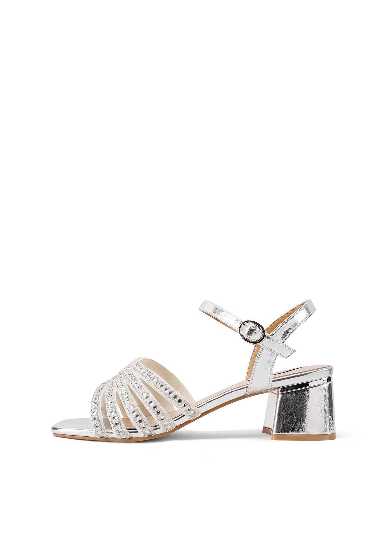 QUEEN HELENA Sandali Eleganti con Strass con Tacco Basso Donna ZM9962