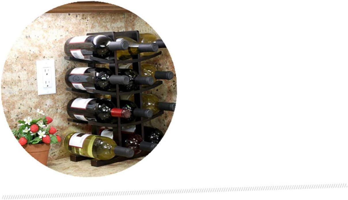 Zerodeko Wooden Wine Rack Tabletop Adornment Rustic Style Wine Bottle Holder for Elegant Display Stand for Collection