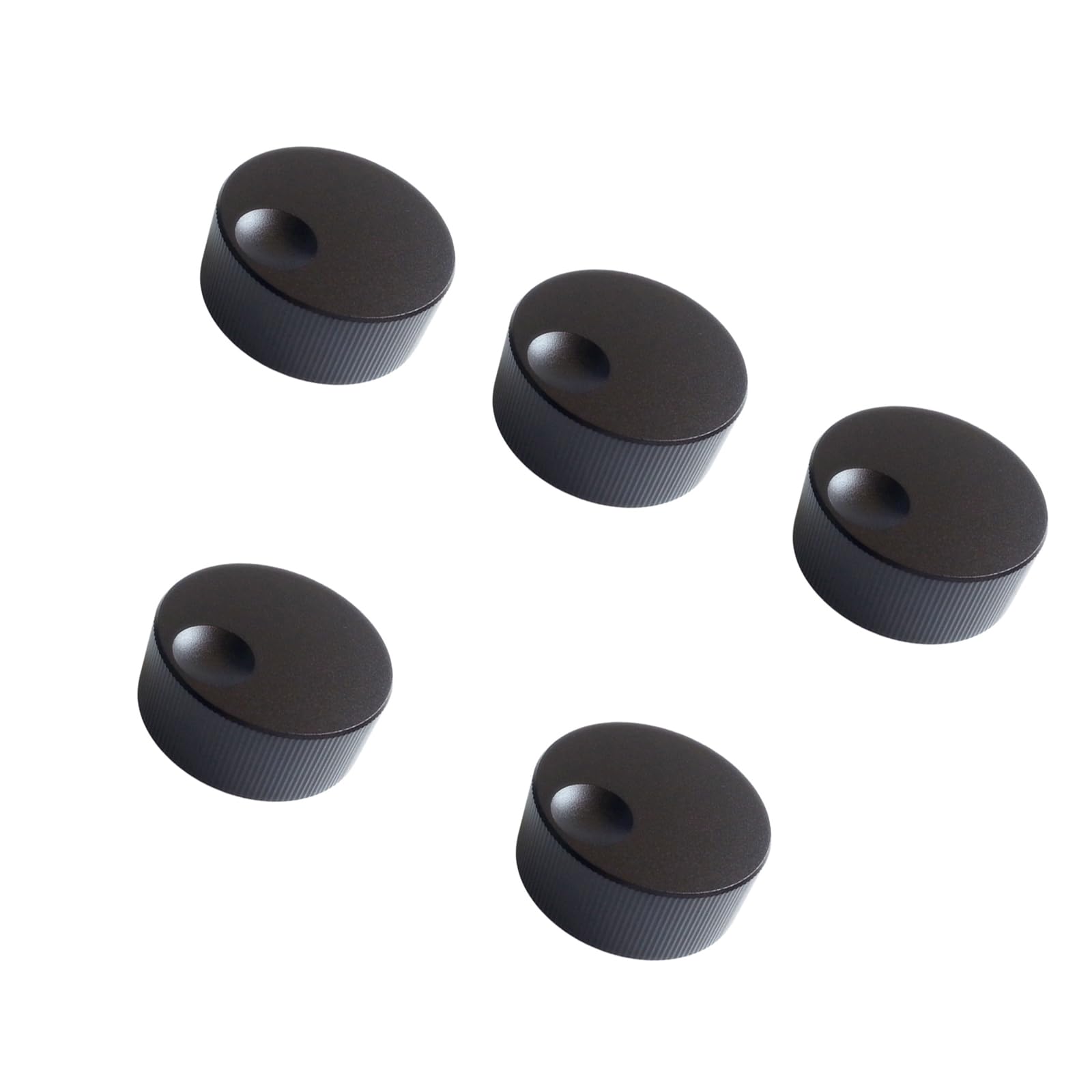 Aluminum Potentiometer Knobs Set of 5 Volumes Control Knobs for 6mm Shaft with Comfortable Grip Easy Installation Knob