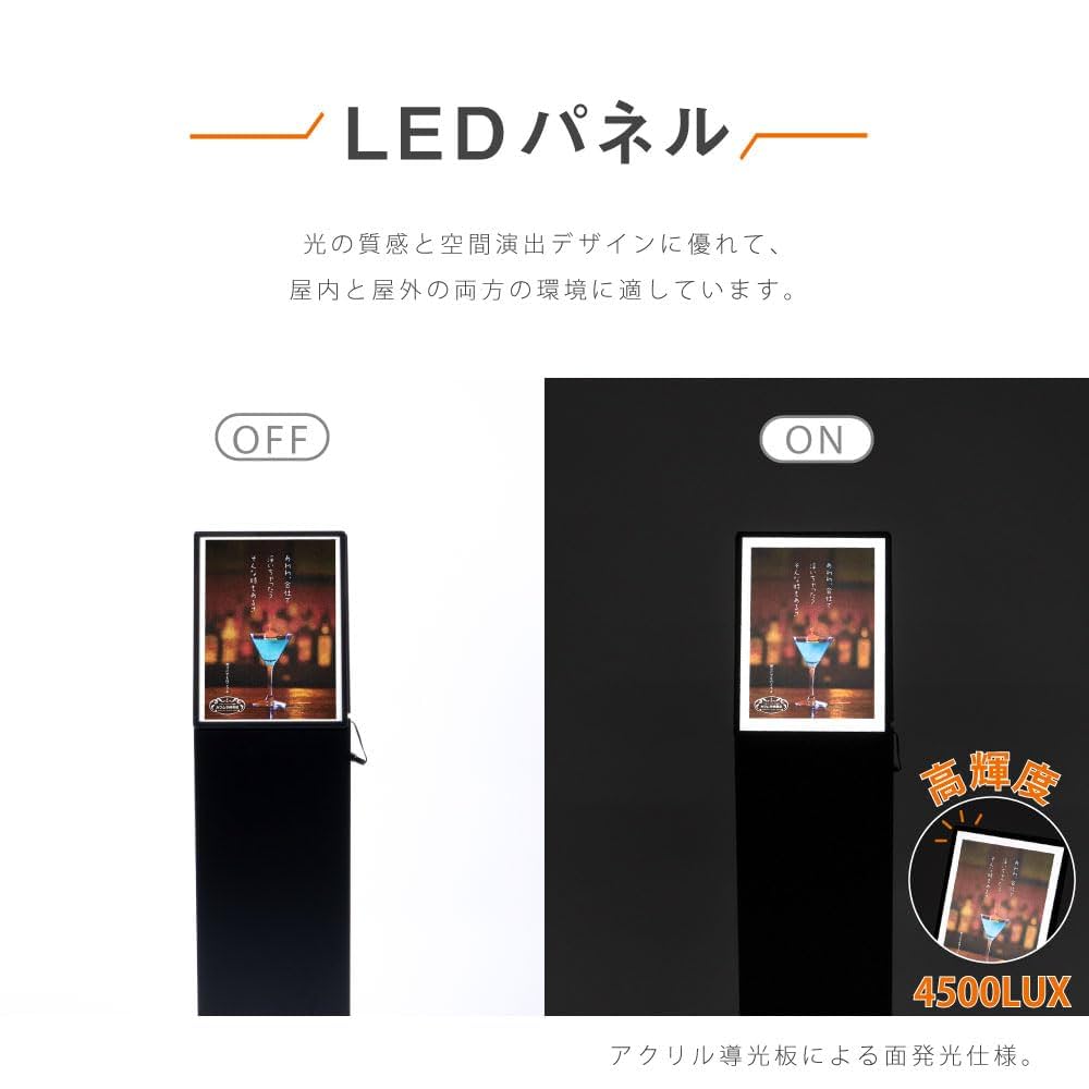 Amazon.co.jp: [禄越] 看板 LEDスタンド看板 メニュースタンド L