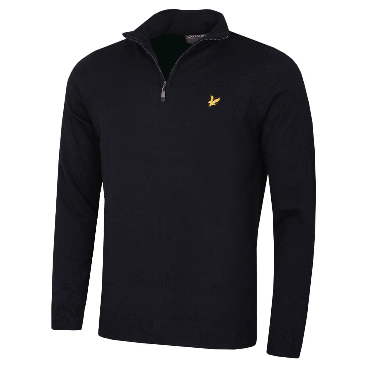 Lyle & Scott Men's Bleu 1/4 Zip Sweater Core Merino Mix