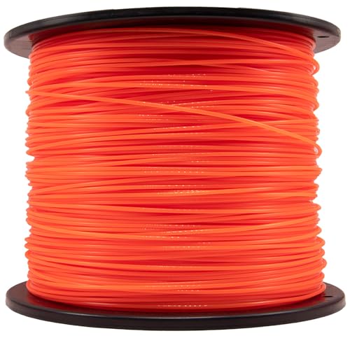 095 Trimmer Line, Heavy Duty Trimmer Line .095, 095 Weed Eater String, Commercial Grade Round 0.095 Inch String Trimmer Line, Weed Eater String .095Inch-880Ft-3Lb Fits Most of String Trimmers(Orange)