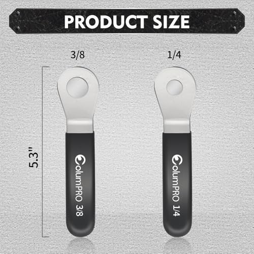 Image of 2PCS Low Profile Socket Lever, 1 /4 inch, and 3 /8 inch Drive Breaker Bar, Extra Low Profile Stubby Wrenches Set, Non-Ratcheting, Great for Boats, RV, Off Road Vehicle
