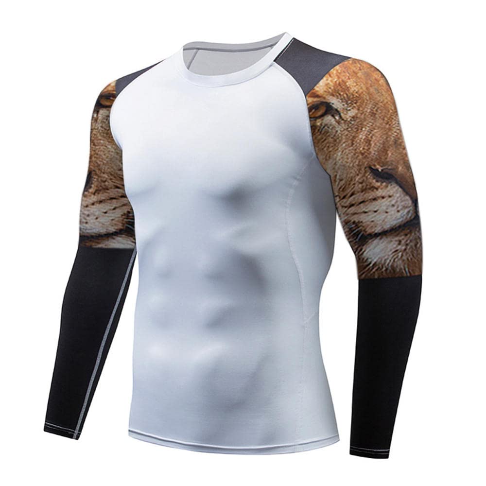 Męskie szybkoschnące rajstopy, długie ubrania do biegania do koszykówki, sportowe wysoce elastyczne ubrania treningowe fitness, topy kulturystyczne, t-shirty