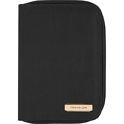 Image of Travelon Rfid Blocking Passport Zip Wallet Passport Wallet, Onyx, 4.5 inchW x 6 inchH x 0.75 inchD, Travelon Rfid Blocking Passport Zip Wallet