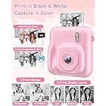 Kids Camera Instant Print, 48MP Selfie Digital Camera for Kids Christmas Birthday Gifts, 1080P Instant Print Cameras with Print Paper, 32GB Card, Toddle Toy for 4 5 6 7 8 9 Year Old Boys Girls-Pink - Image 3