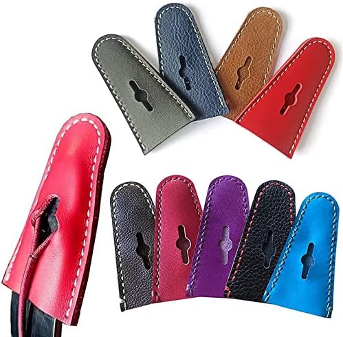 AMEYXGS 2pcs Archery Recurve Bow Tip Protector Leather Bow Limb Tip Guard Protector End Replacement Caps for Archery Hunting Accessories