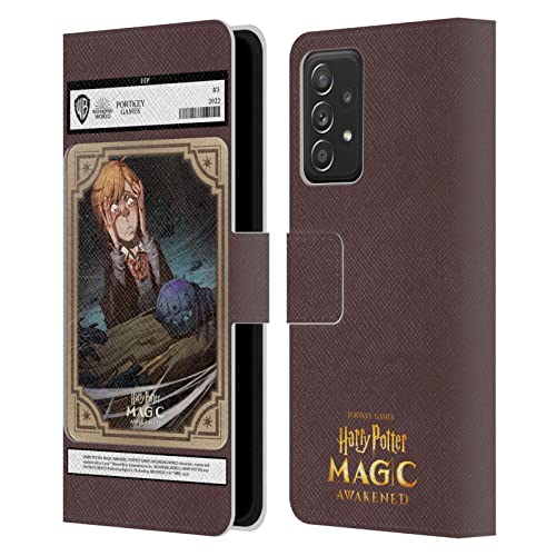 Housse cuir Harry Potter Samsung A53 5G avec fentes cartes Magic Awakened
