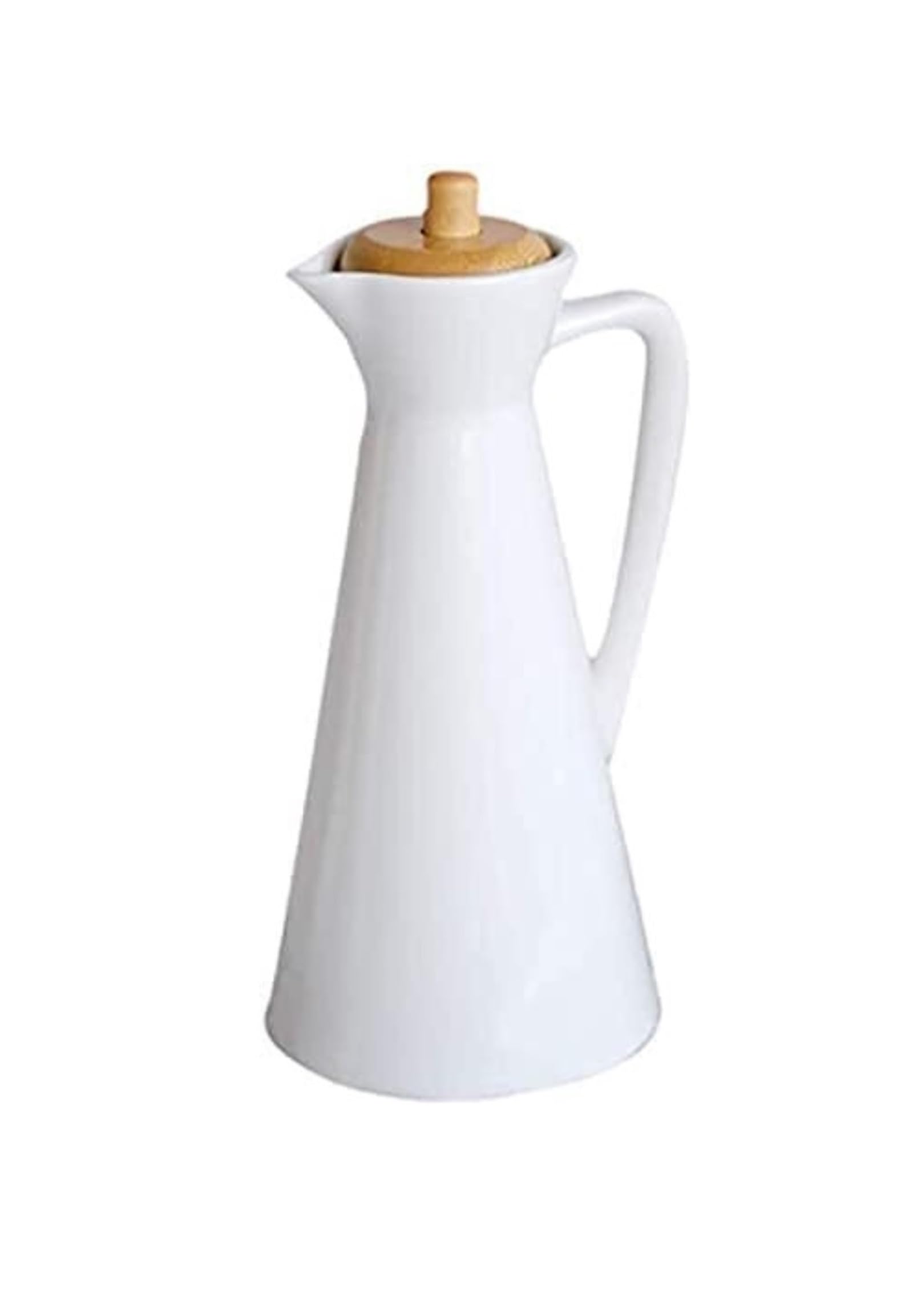 Dispensador de Aceite y vinagre, Botella de Aceite de 750 ml, de cerámica Blanca, para vinagre y Salsa de Soja, para Cocina, condimentos líquidos.