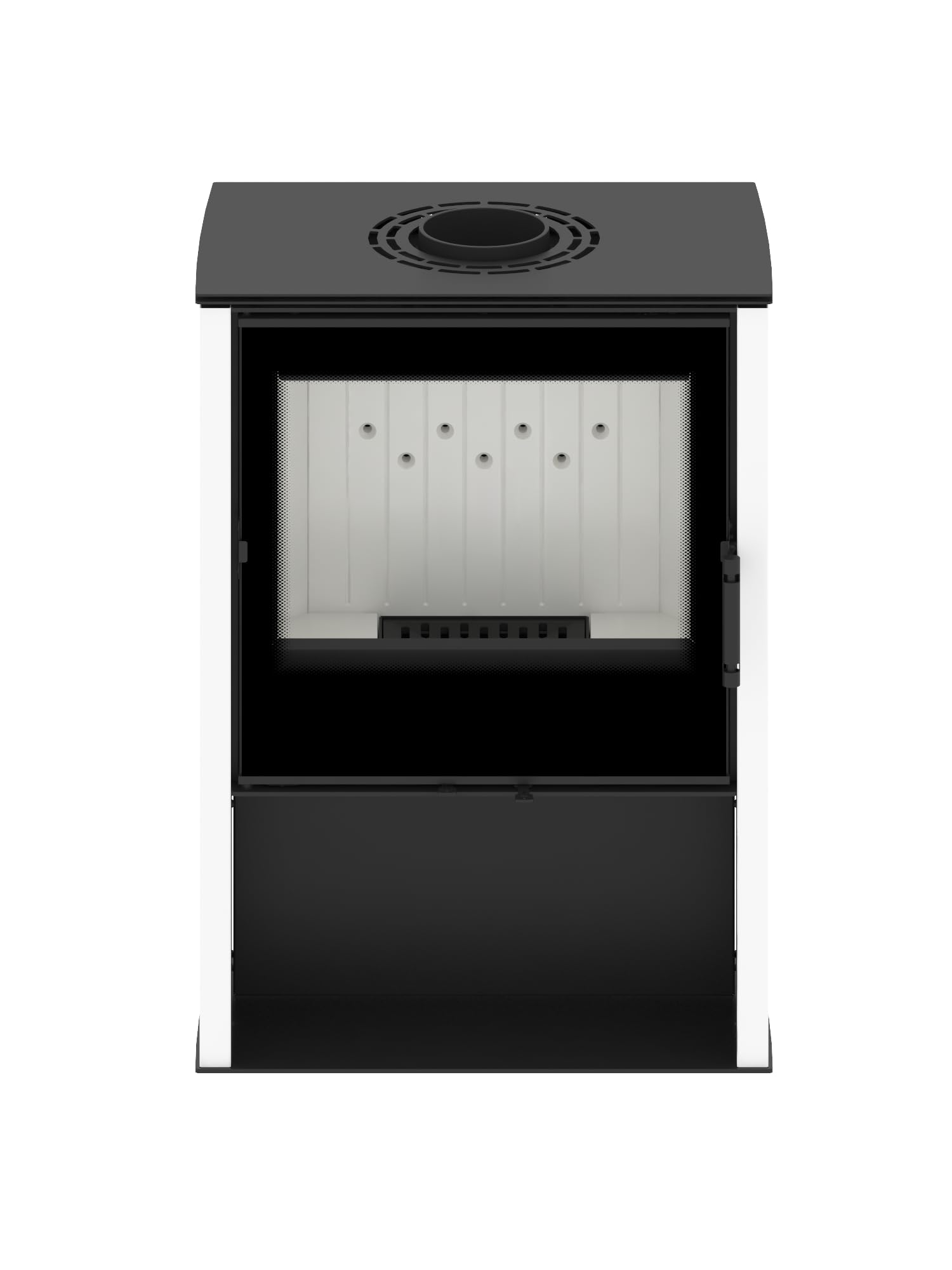 Moderno inserto per camino KOVI Lupo M bianco 11 KW