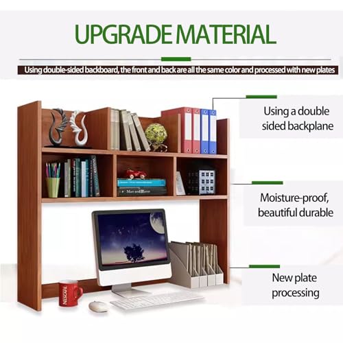 Scaffale da scrivania autoportante, 80 cm, libreria per casa, ufficio e studio, soluzione elegante per studenti e spazi di lavoro, funzionale per libri e forniture