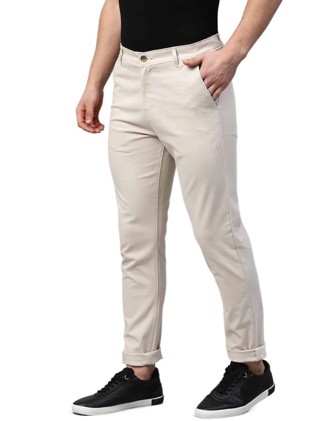 hubberholme Men Slim Fit Casual Comfortable Stretchable Trousers-picture-17