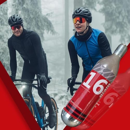 Botella roscada portátil de 16g para bomba de bicicleta de montaña y ruta 2