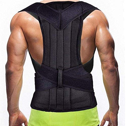 Correcteur de posture pour homme et femme, soutien de la clavicule réglable noir taille S