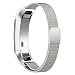 For Fitbit Alta Replacement Bands,HP95(TM) Magnetic Loop Stainless Steel Smart Watch Band For Fitbit Alta HR (Silver)