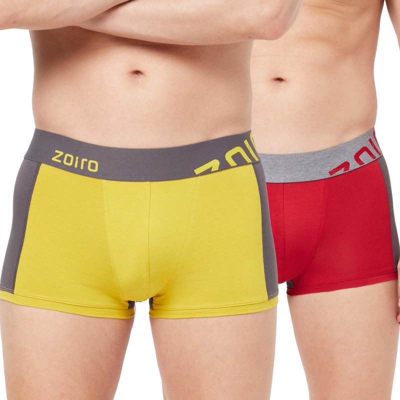 Image of Zoiro Men's Soft Cotton Blend Solid Trend Trunk (Pack of 2) |Colours May Vary