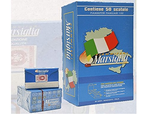 FIAMMIFERI FAMILIARI MARSIGLIA BOX DA 50 SCATOLINE X 100 FIAMMIFERI L'UNO