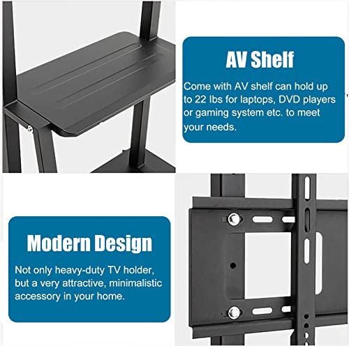 Soporte móvil negro para TV de piso, para TVs 32 a 70 pulgadas miniatura 2