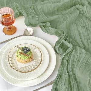 Ivapupu2pcscheeseclothtablerunner10ftsagegreenbohogauzecheeseclothtablerunnersforbabyshowerdecorationweddingpartysummergardenfarmhouse Urban Country Home Decor Ivapupu 2 pcs cheesecloth table runner 10ft sage green boho gauze cheese cloth table runners for baby shower decoration wedding party summer garden farmhouse urban country home decor