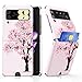 for Galaxy Z Flip 3 Case Card Slot Slim Hard Rugged TPU Edge Protection Case Z-POP Design Graphic
