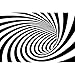 Produktbild GREAT ART® Fototapete  Doppler Effekt Tunnel Schwarz-Weiß  Tapete Wandbild Dekoration Modern Abstrakte Spirale Akustik Bild Mustertapete Wallpaper Wandtapete (210 x 140 cm)