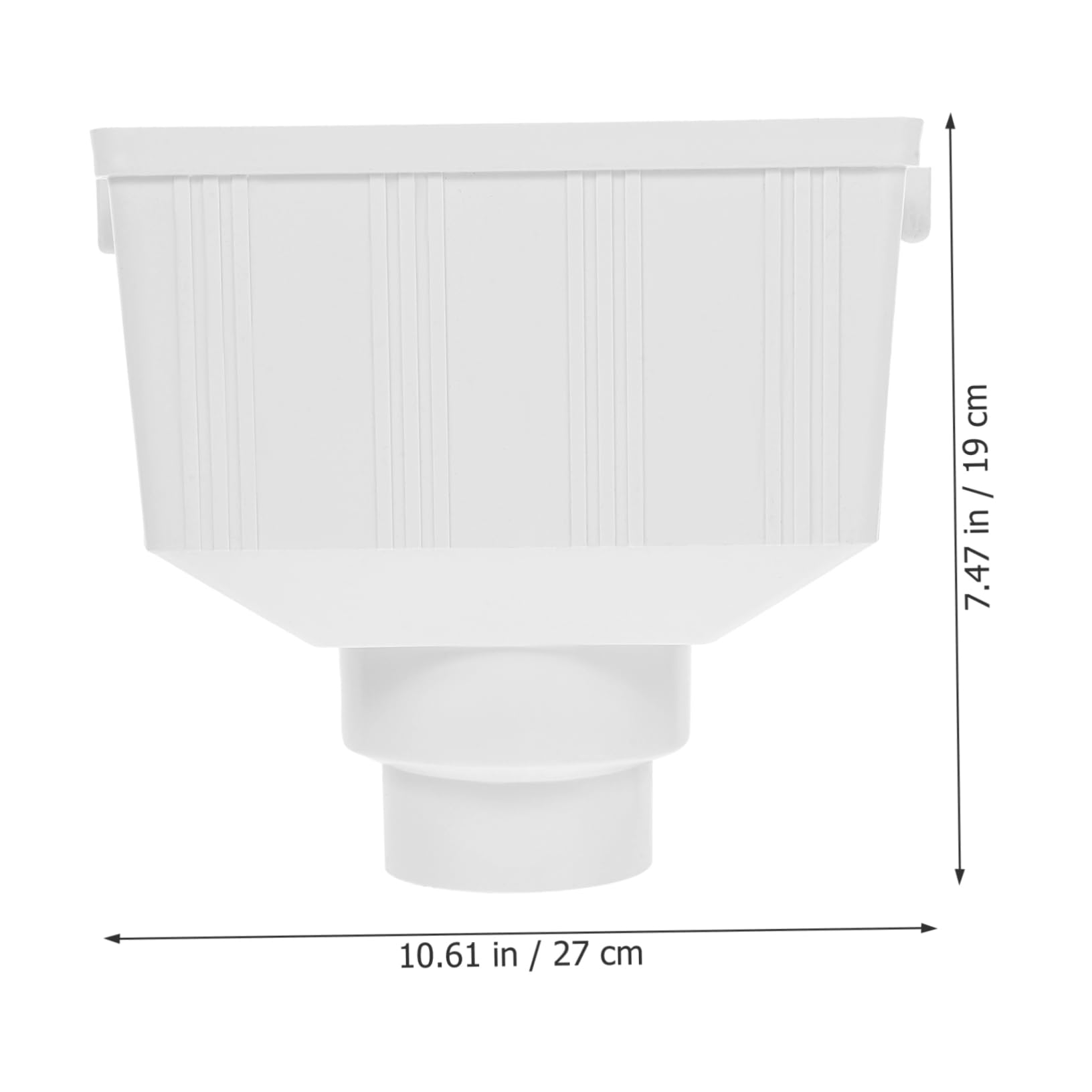 Gadpiparty Aleros Agua De Lluvia Pvc Accesorios De Drenaje Alcantarillado Embudo Agua Cubo De Lluvia Colección De Agua Barriles Canal Desviador De Agua Tren Canal Bajante Cubo Adaptador De