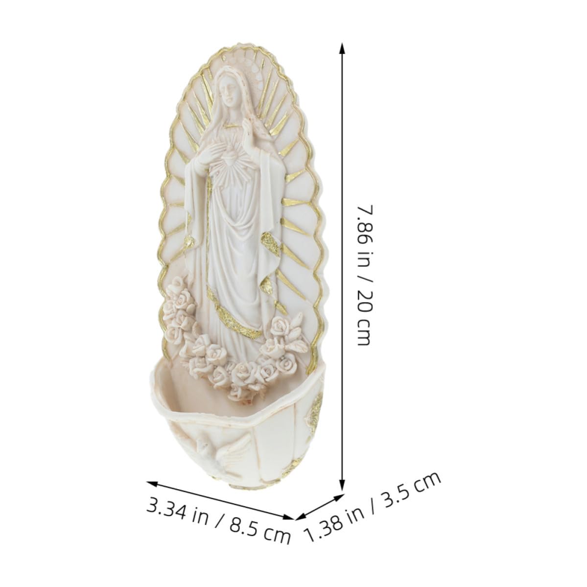 HANABASS Decorazione Murale Elegante e Facile da Pulire in Ceramica Beige 2 Pezzi per Prima Comunione per Pareti di Chiese e Casa