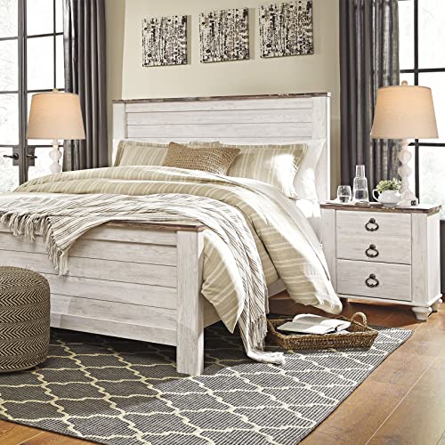 Partphoner Touch Control Coastal Farmhouse Table Lamp Set Of 2, 3-Way Dimmable Bedside Lamp With 2 Usb Charging Ports, French Country Style Nightstand Lamp For Living Room, Bedroom - Washed White #TOP5
