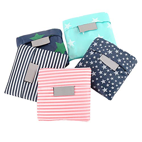 FlowersSea Bolsa Compra Plegable Reutilizable,Bolsas de Supermercado Bolsa de Tela para Compras Ligero