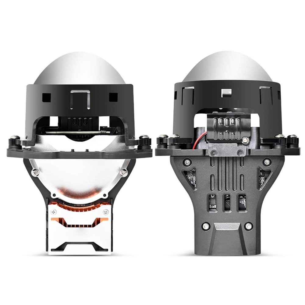 Kit de 2 Faros Delanteros con Lente de Proyector LED Bidireccional TIR Prism de 3 Pulgadas, 130 W, 6000 K, Ajuste Universal, Accesorios para Automóviles, Reequipamiento de Luz LHD