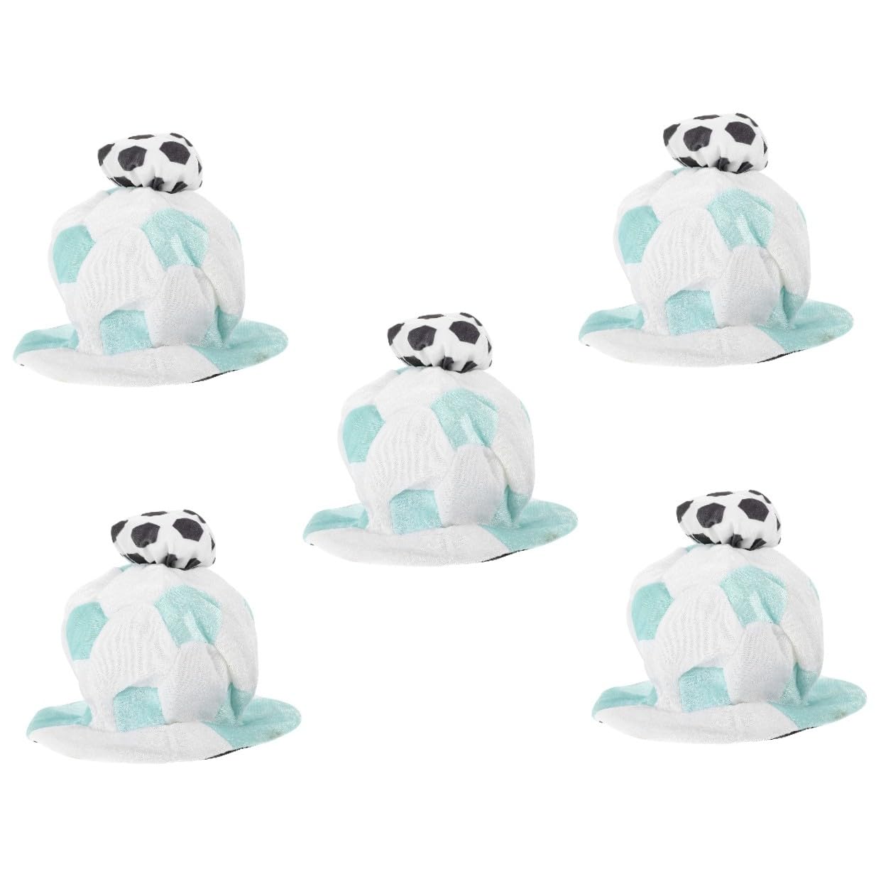 ibasenice Cappellino da Cheerleader A Tema Calcio da 5 Pezzi Realizzato per Gli Appassionati di Sport in Materiale Leggero E Flessibile Stile Squadra