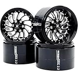HOBBYSOUL 2.2 Beadlock Wheels Adjustable Offset Rims Wide 40mm for 1/10 RC Crawler Gen8 Everest gen 7 Pro / SCX10 Capra / TRX4 AMG 6x6 Upgrades, HS701575