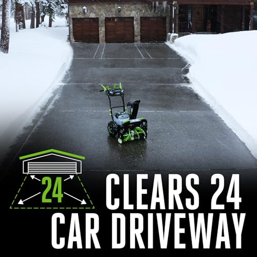 Image of EGO Power+ 24 inch Electric Snow Blower, Cordless Self-Propelled 2-Stage, Includes (2) 56V 10.0Ah Batteries and (2) Rapid Chargers
