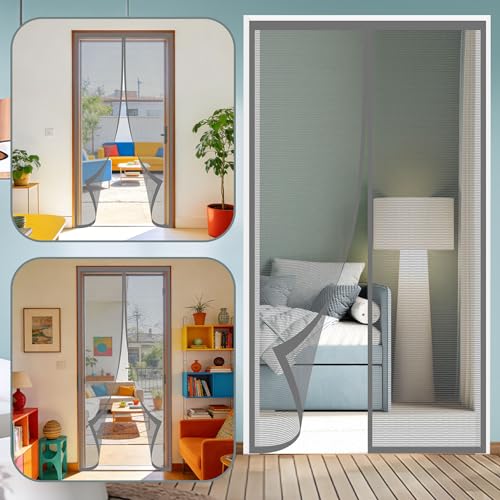 Moustiquaire pour porte 109 x 268 cm différentes tailles gris