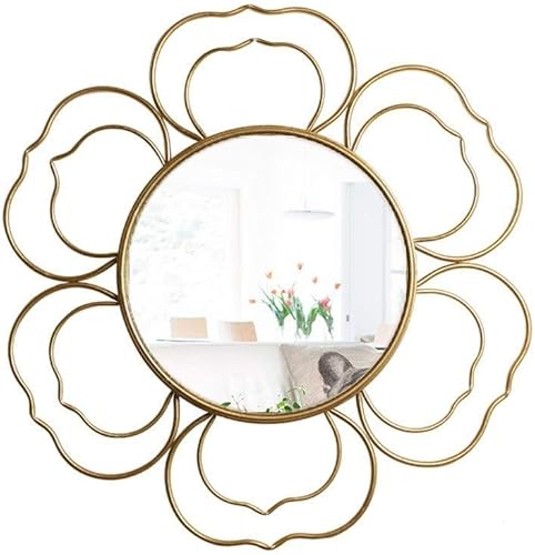 Miniatura 1 de Decoración de pared de metal para el hogar, escultura simple y moderna rosa espejo colgante de pared de metal para colgar en la pared de moda para