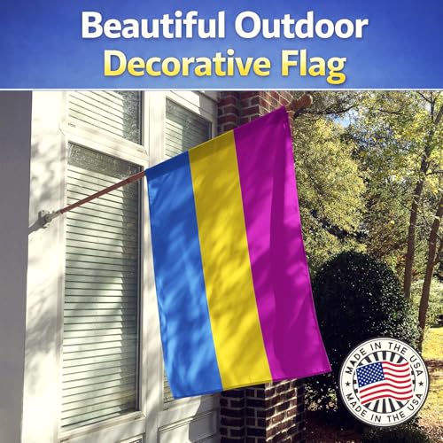 Drapeau Pansexual Pride Caroline's Treasures pavillon extérieur double face de 28x40 pouces - 3