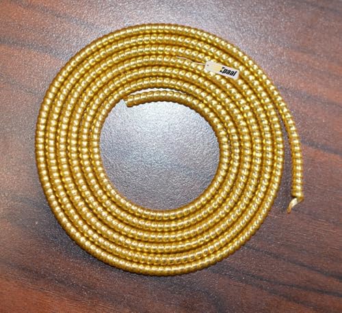 Image of J'TTON Spiral Metallic Color (2 Pcs) 1.2 Meters Each-Full Size Cable Cord Charger Protector Winder for iPhone & Android USB Charging Cables, Earphones, Lightning Cable (Golden)