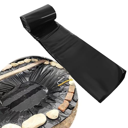 Bâche pour bassin en PEHD noir de 5m x 6m et membrane imperméable pliable