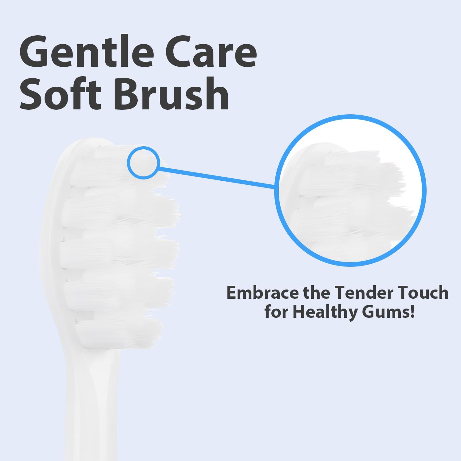 6 Pack Soft Toothbrush Replacement Heads for Philips Sonicare, Electric Replacement Brush Head Compatible with Phillips Sonic Care Toothbrush Head White(Soft Bristles)