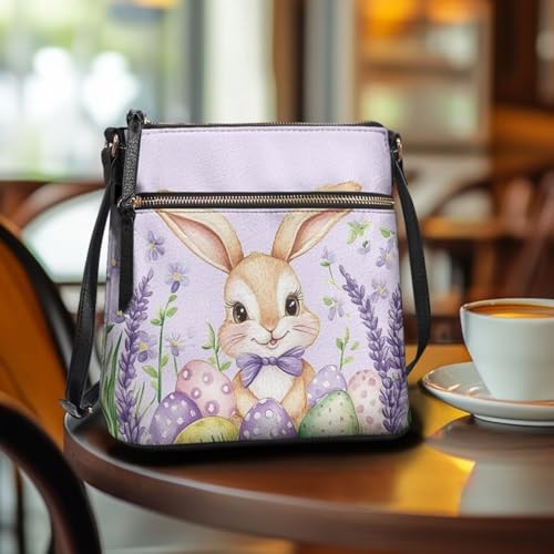 Image of Leather Purses for Women, Leather Hobo Bags for Women Travel Sling Purse Triple Zippered Pockets Shoulder Bag