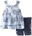 Calvin Klein Baby Girls' Printed Dress with Navy Bermuda Short Set