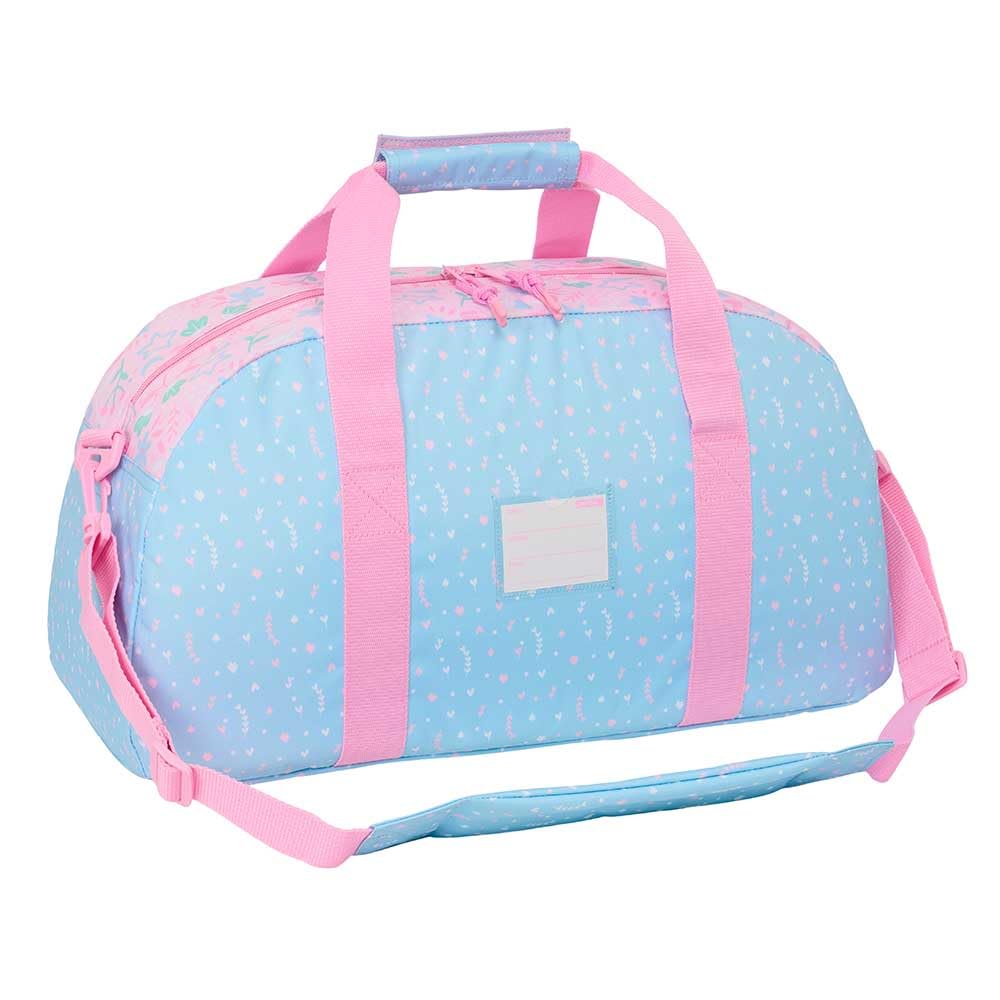 SAFTA | Bolsa de Deporte Blackfit8 Smile, Bandolera Ajustable y Extraíble con Protector Acolchado, Bolsillo Frontal con Cremallera, Doble Tirador, Medidas 50x20x26 cm