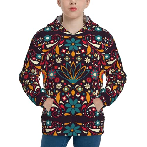 Colorful Mexican2 Kid Hoodies Boys Sweatshirts Girls Pullover with Pocket
